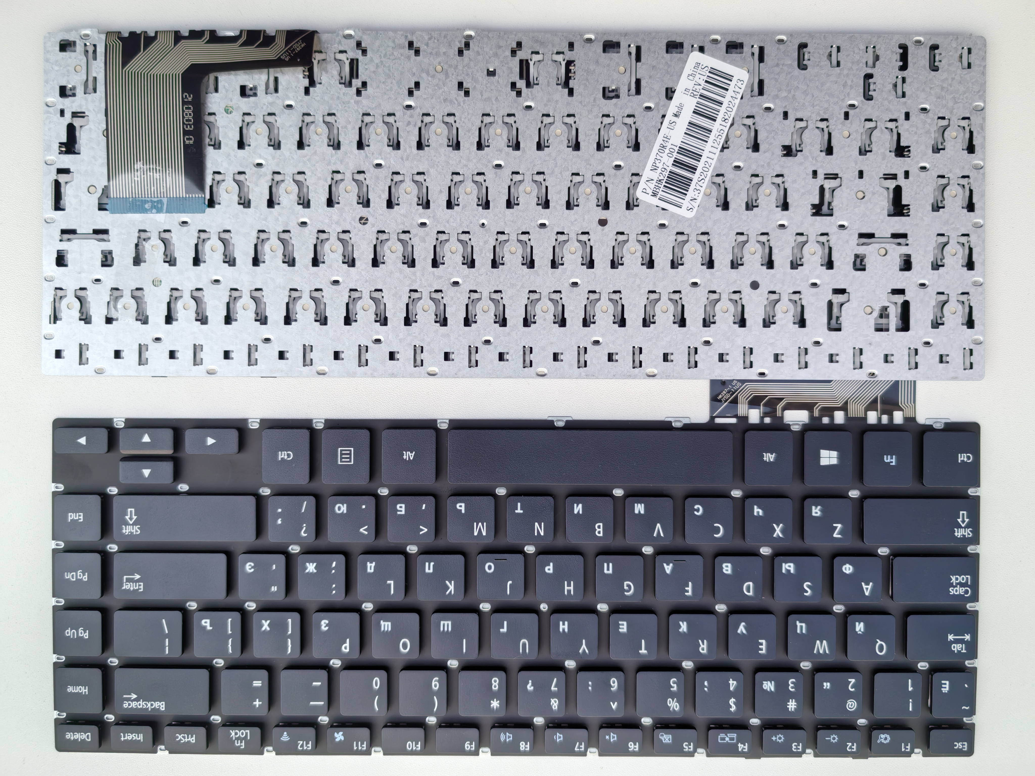 Picture of New Replacement Laptop Keyboard For SAMSUNG 370R4E BLACK (OEM) RU Layout